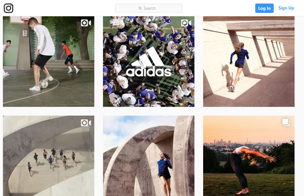 Adidas Instagram posts