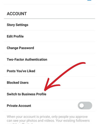 Create an Instagram business profile