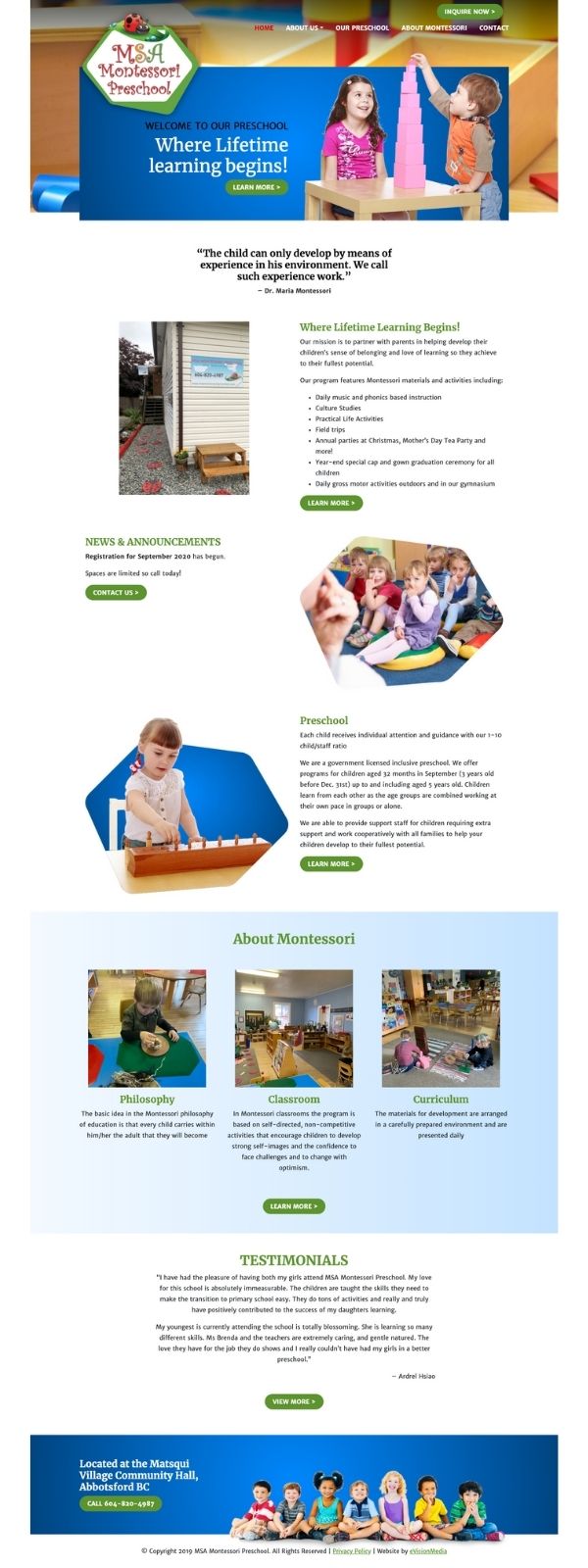 Visit their website for more information: www.msamontessoripreschool.com