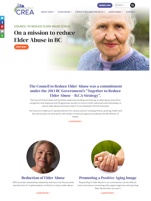 Reduce Elder Abuse BC website