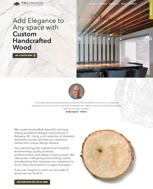 Tru Wood website