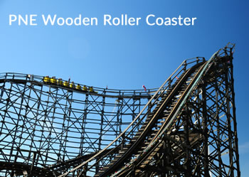 Vancouver PNE wooden roller coaster ride