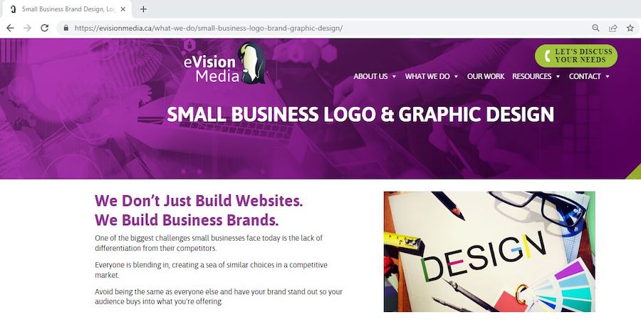 eVision Logo _ Graphic Design page