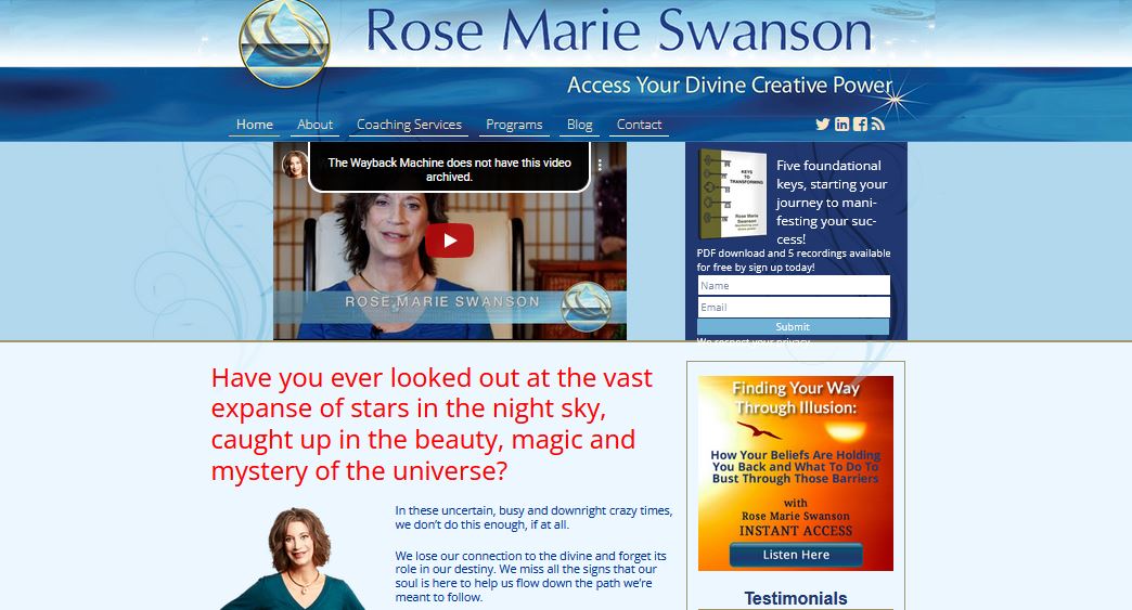 Rose Marie&'s old website